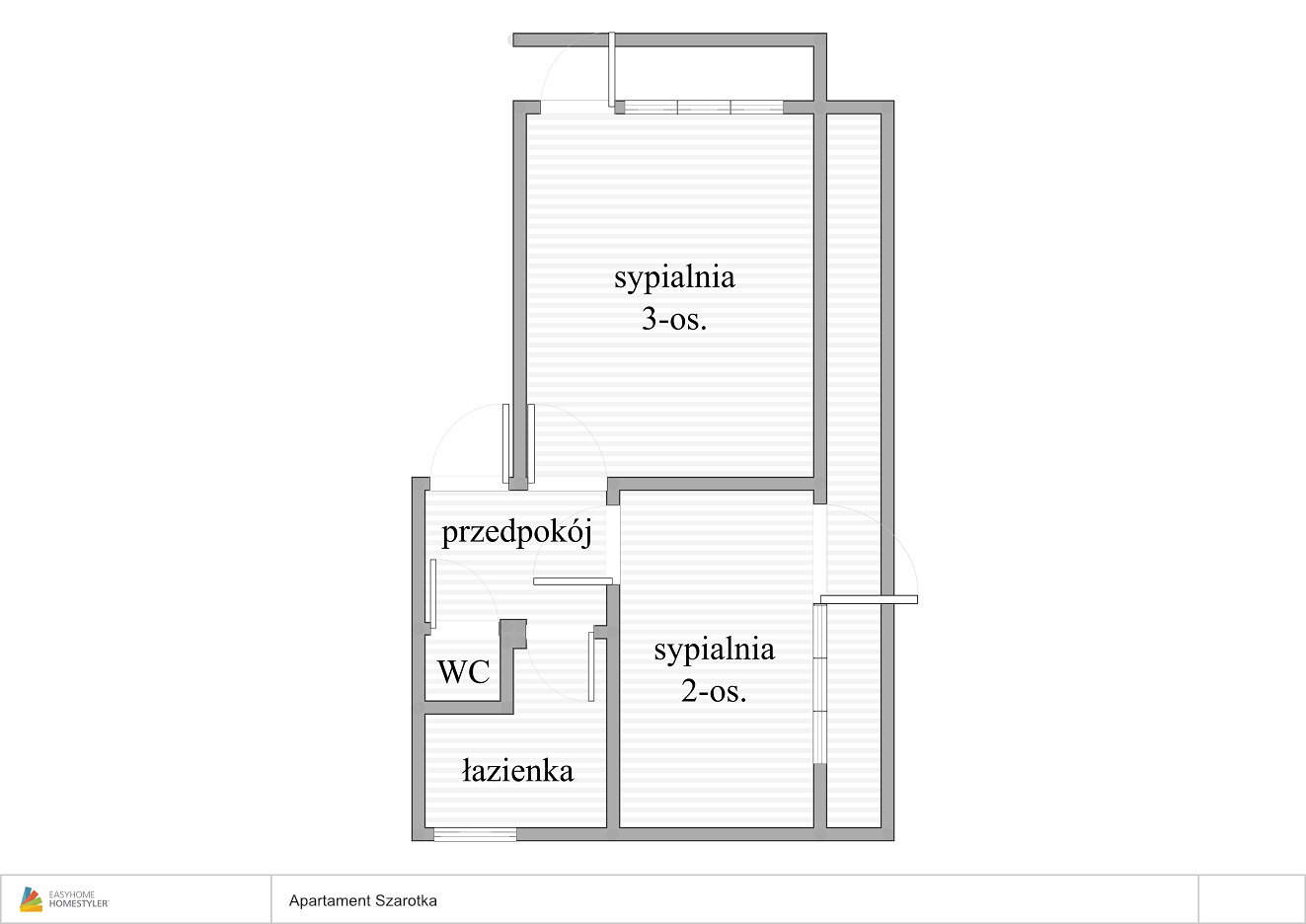 schemat apartamentu Szarotka